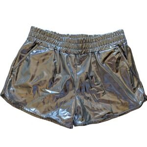 Pumpkino Metallic Silver Shorts Size Large